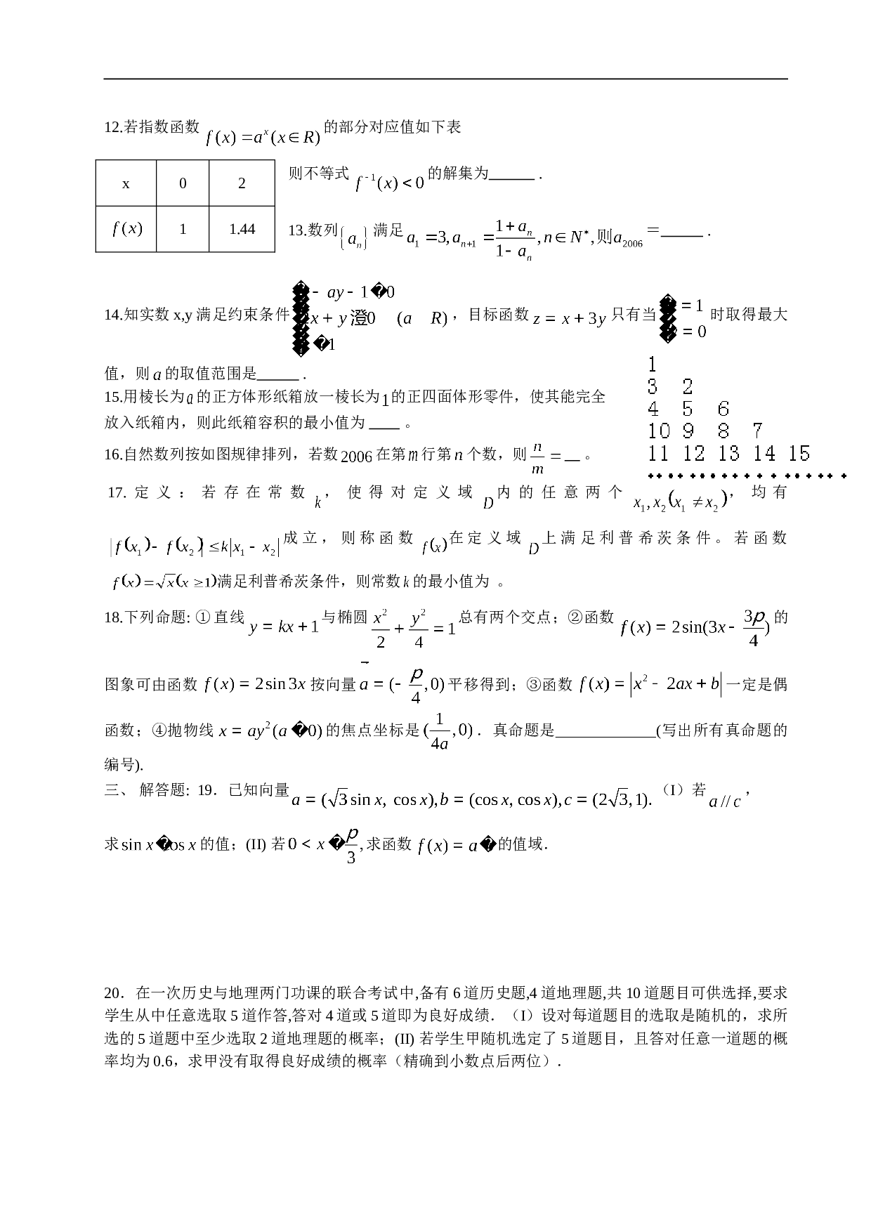 苏州中学高三数学综合训练（二）.doc