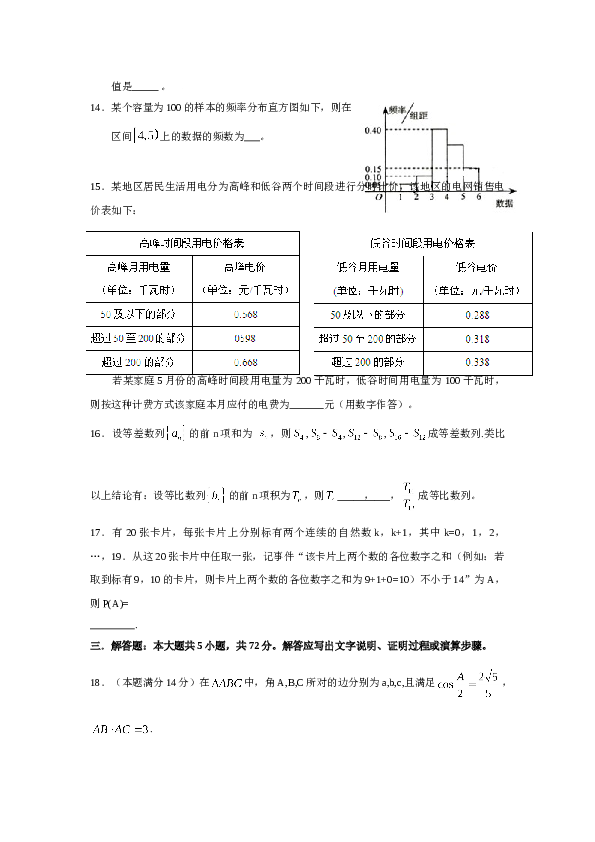 2009年高考浙江文科数学试题及答案(精校版).doc