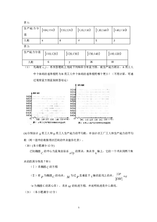 2009年海南省高考文科数学试题及答案.doc