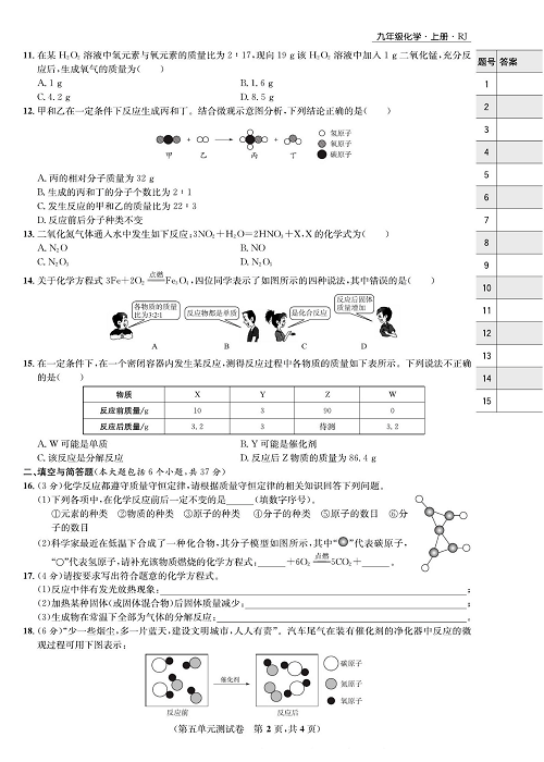 一卷好题&middot;九年级上册化学人教版知识点试卷_部分9.pdf