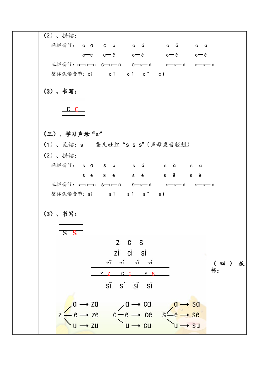 【暑假衔接】2021年幼小衔接拼音专题讲义：7 汉语拼音【z  c  s】（部编版）.docx