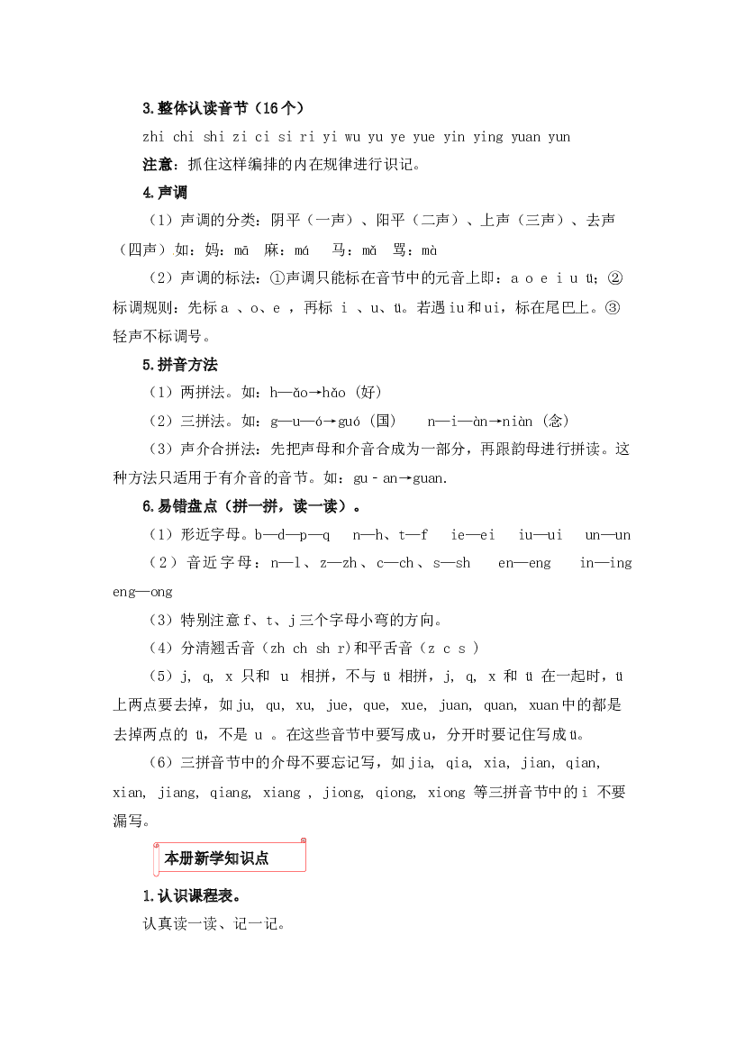 专题01 字音辨析-2022-2023学年一年级语文上册寒假专项提升（部编版）.docx