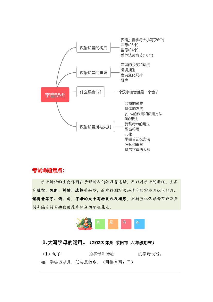 专题01 字音辨析-2023-2024学年六年级语文寒假专项提升（统编版）.docx