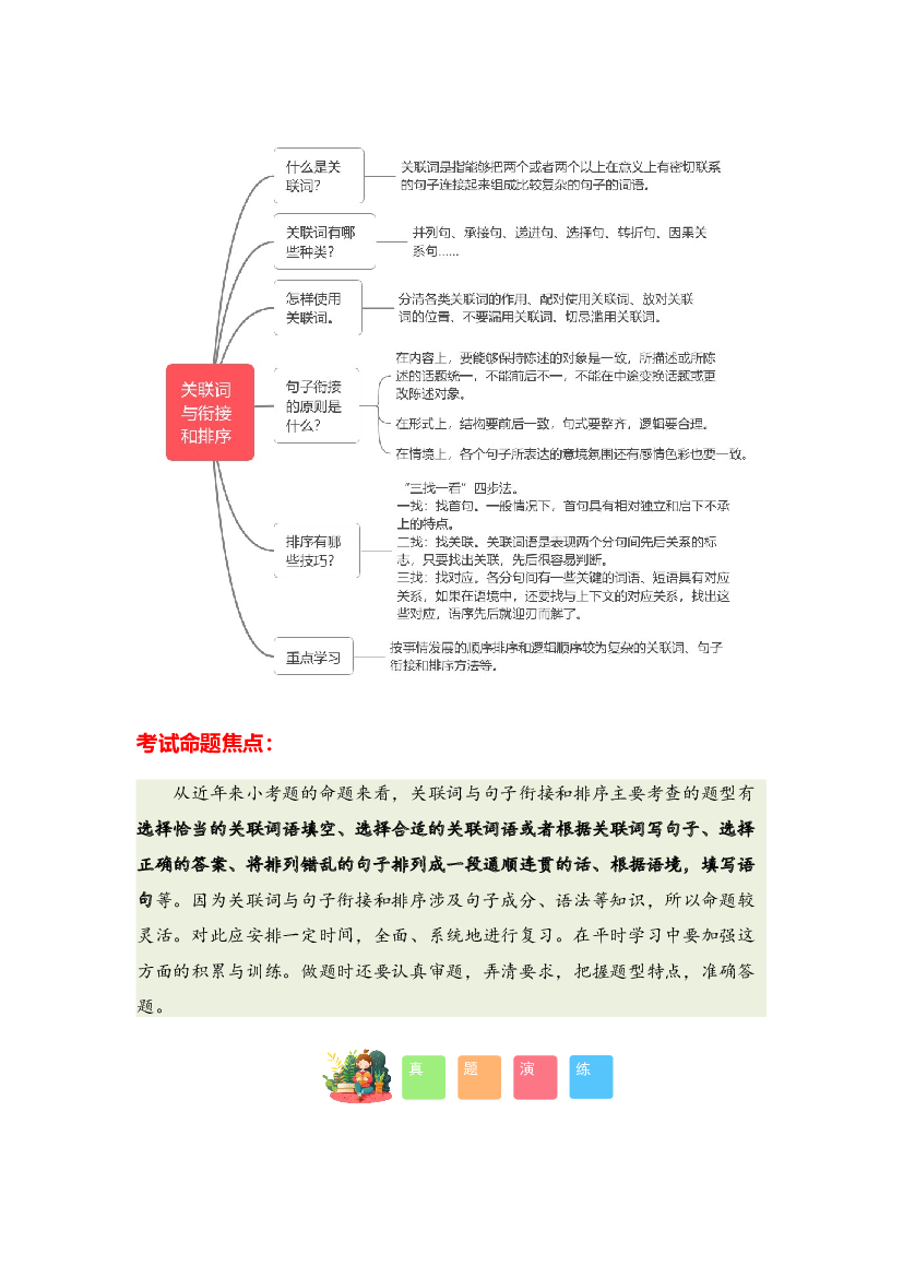 专题08 关联词与句子衔接和排序-2023-2024学年六年级语文寒假专项提升（统编版）.docx