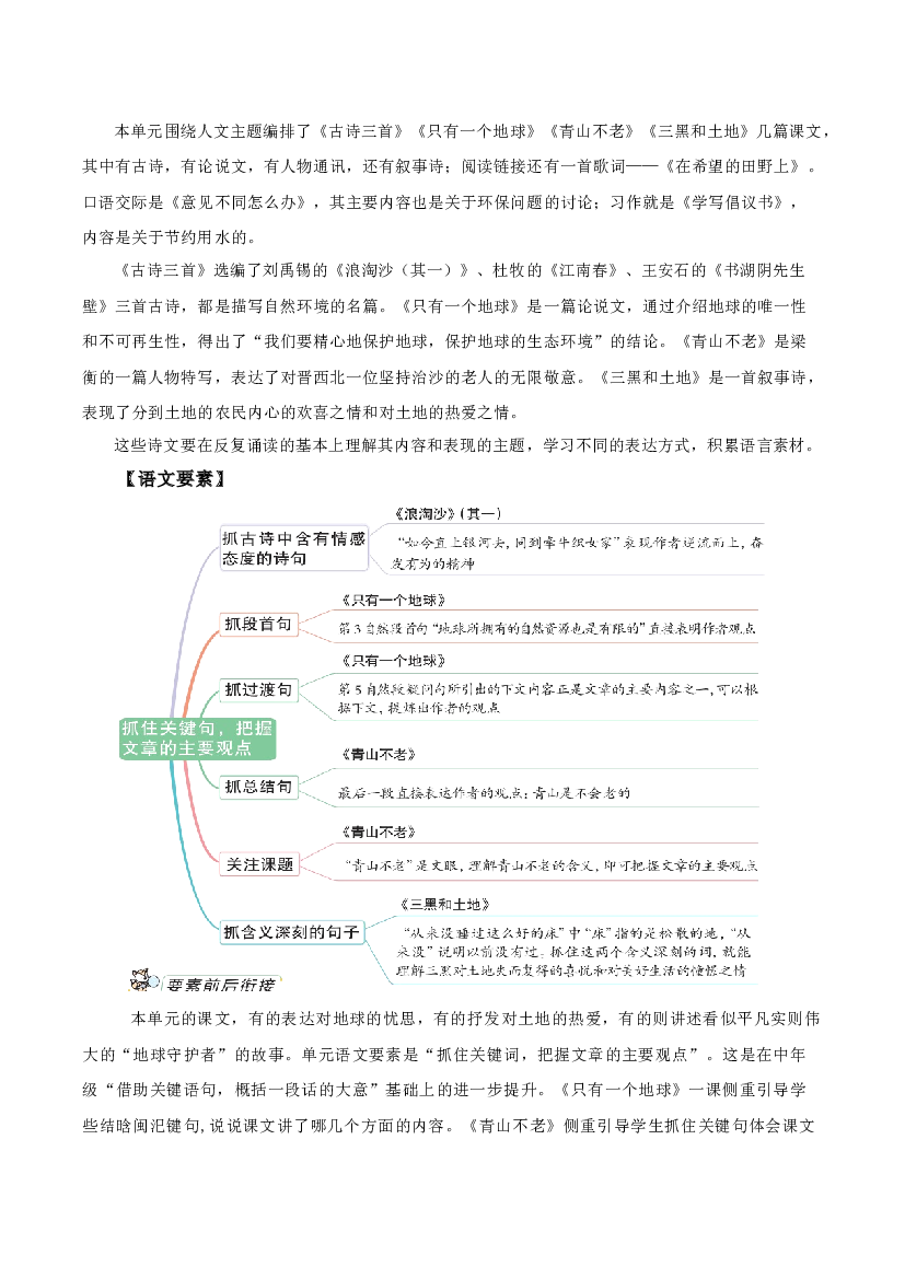 第六单元 （单元解读）-【上好课】六年级语文上册同步高效课堂系列（统编版）.docx