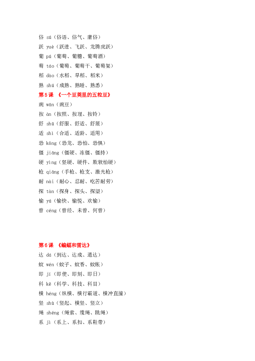 专题01字音字形-2022-2023学年四年级语文上册期末复习知识点精讲精练（部编版）.docx